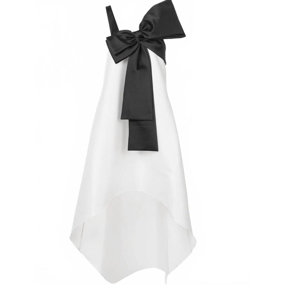 NEW SACHIN & BABI lura dress bow high-low dress in white/ black - Picture 5 of 5